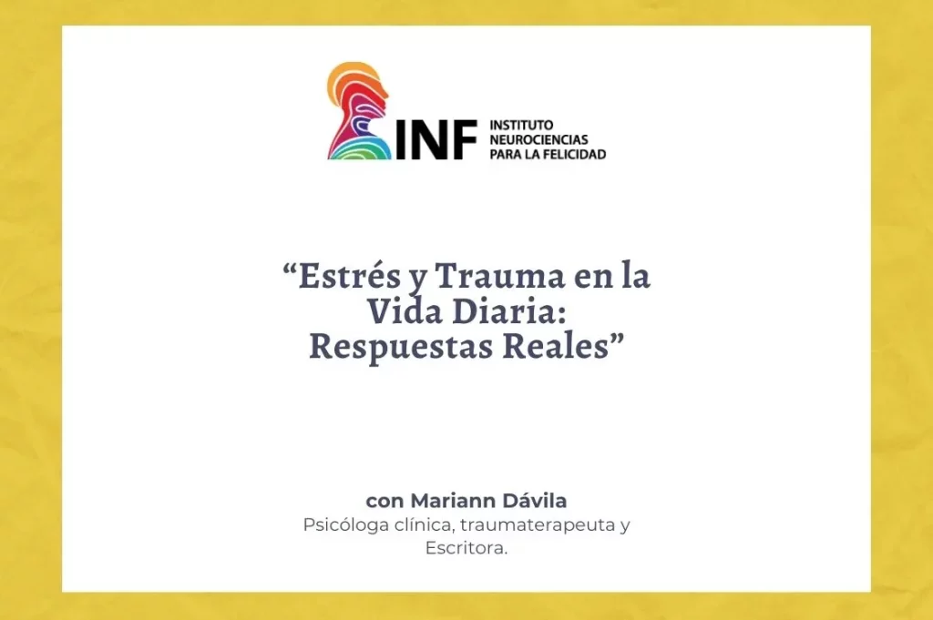 Mariann reflexionando en un live sobre las respuestas de su comunidad en Instagram acerca del estrés y el trauma.