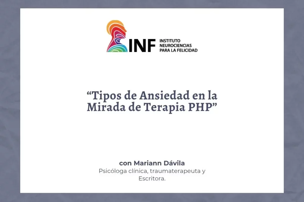 Representación visual de los tipos de ansiedad y su abordaje en la terapia PHP desde la curación somática.